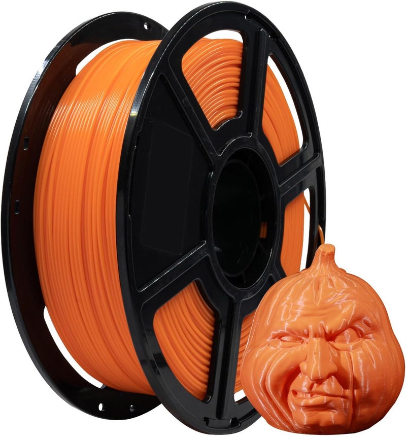 FLASHFORGE PLA Filament 1.75mm, 3D Printer Filament 1kg (2.2lbs) Spool, Dimensional Accuracy +/- 0.02mm, 3D Printing Filament Easy to Use and Fits for Most FDM 3D Printers (Orange) - Image 1